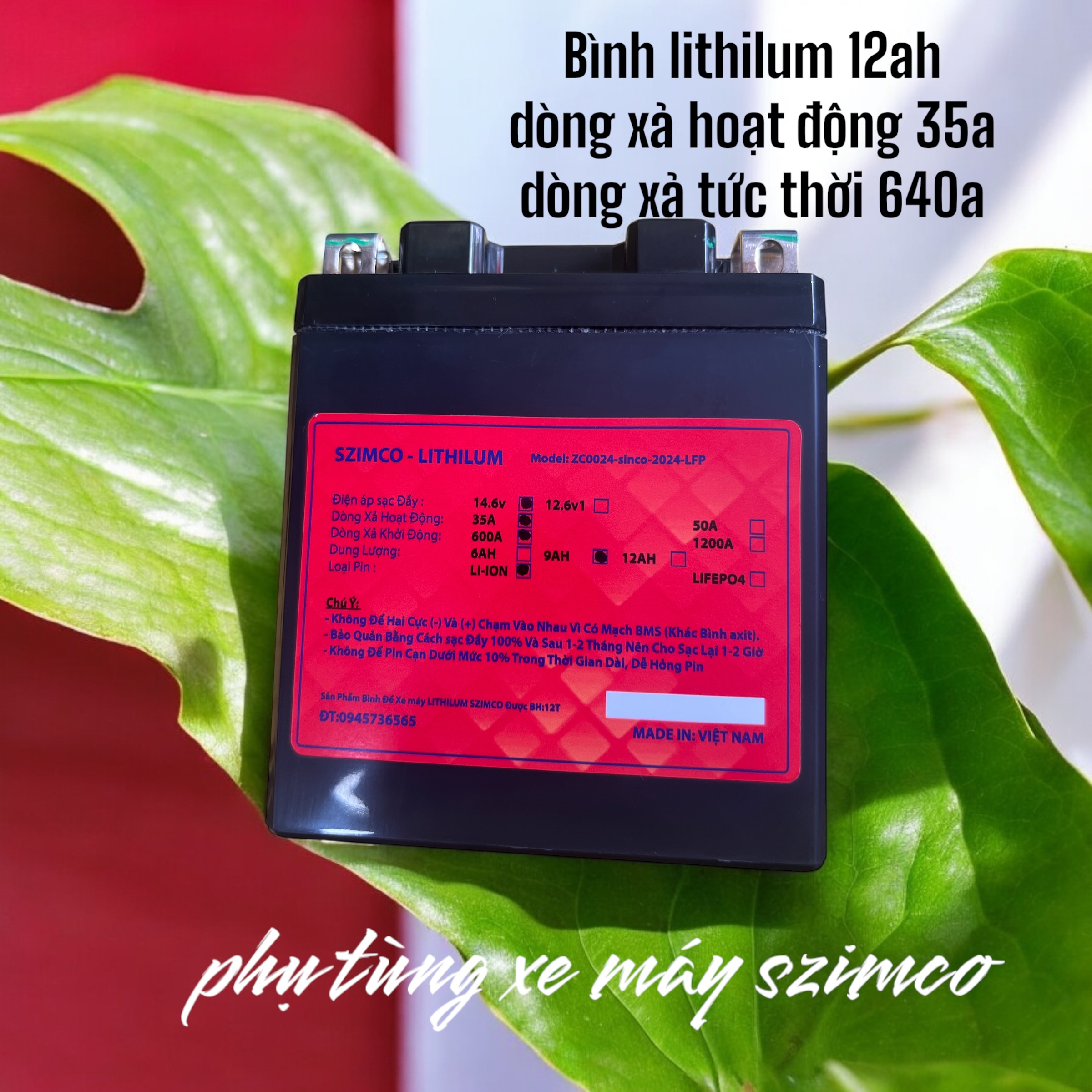 Bình Ắc Quy Xe Máy 6Ah