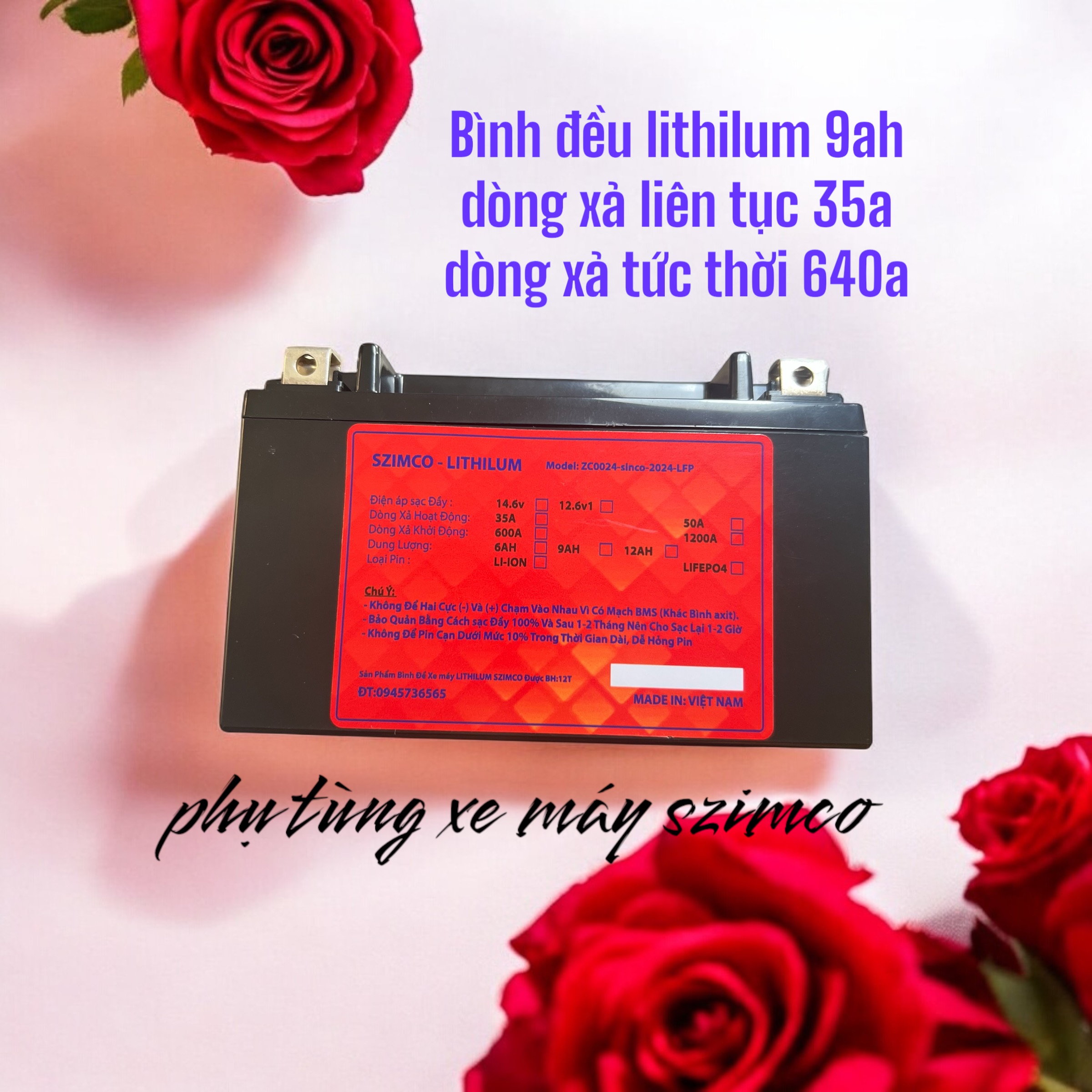 BÌNH ẮC QUY PIN LITHILUM 12V-9AH (150-70-113)